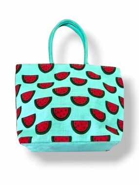 Oversized Watermelon Jute Beach Tote Bag NWT